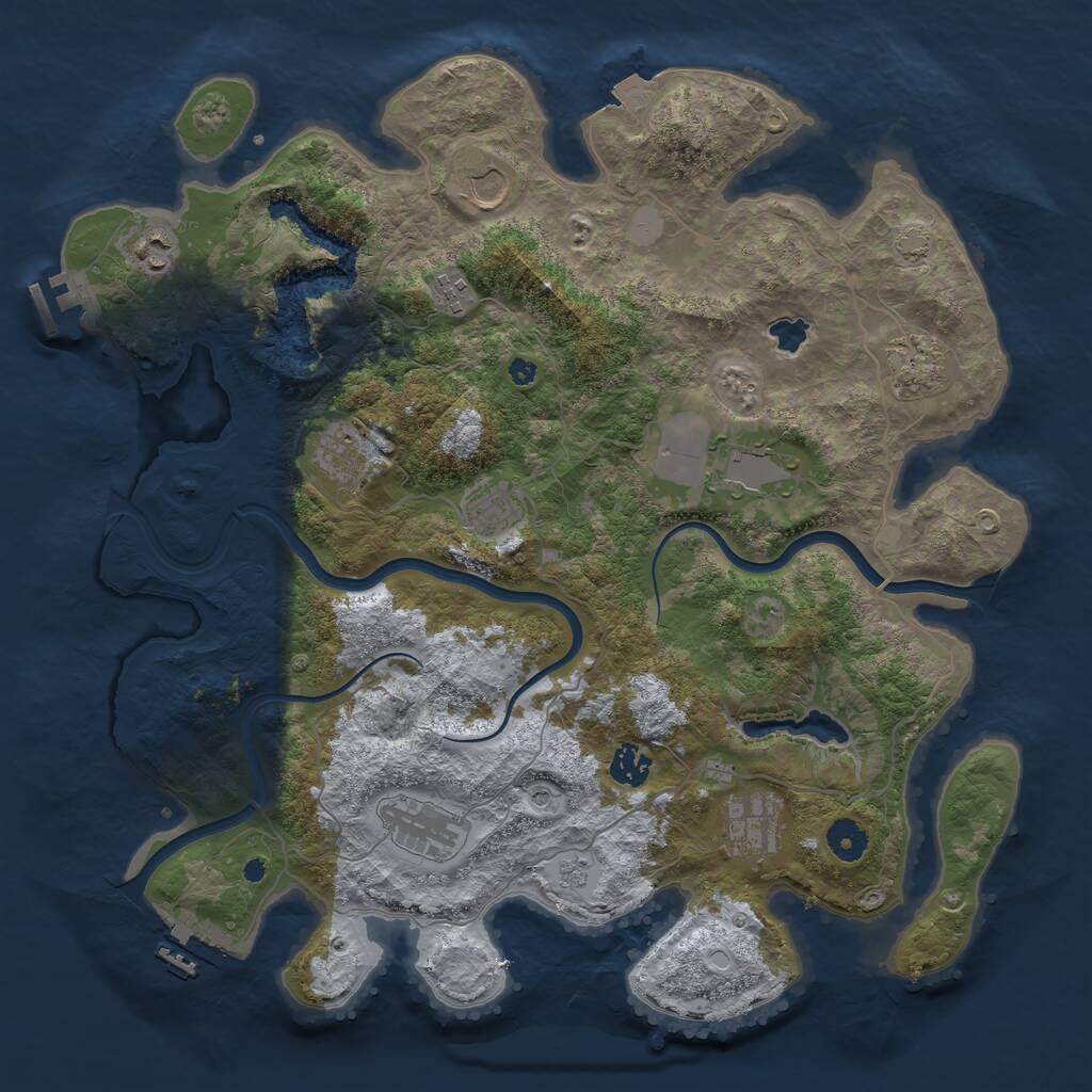 Rust Map: Procedural Map, Size: 4000, Seed: 20260720, 16 Monuments