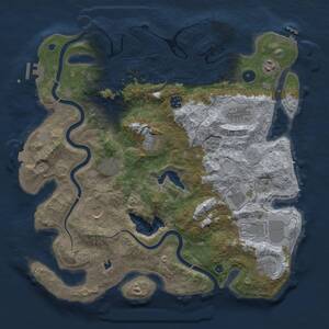 Thumbnail Rust Map: Procedural Map, Size: 4000, Seed: 2469951, 16 Monuments
