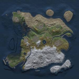 Thumbnail Rust Map: Procedural Map, Size: 3000, Seed: 530234496, 11 Monuments