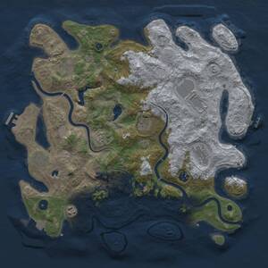 Thumbnail Rust Map: Procedural Map, Size: 4000, Seed: 1034963985, 15 Monuments