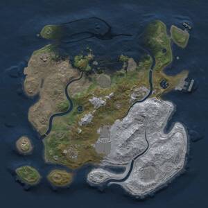 Thumbnail Rust Map: Procedural Map, Size: 3500, Seed: 1653588259, 14 Monuments