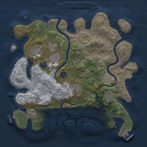 Thumbnail Rust Map: Procedural Map, Size: 3500, Seed: 829046785, 14 Monuments