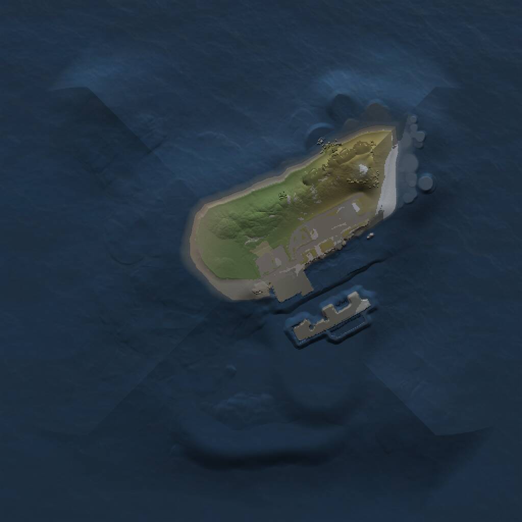 Rust Map: Procedural Map, Size: 1000, Seed: 1442876953, 2 Monuments