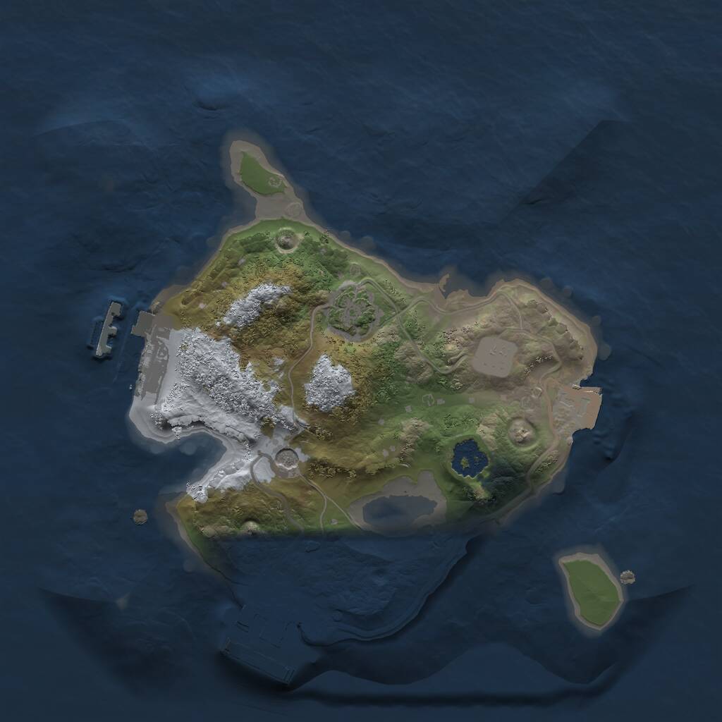 Rust Map: Procedural Map, Size: 2000, Seed: 784521, 5 Monuments
