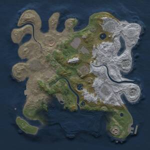 Thumbnail Rust Map: Procedural Map, Size: 3500, Seed: 478285110, 16 Monuments