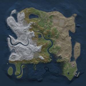 Thumbnail Rust Map: Procedural Map, Size: 3500, Seed: 1569219711, 15 Monuments