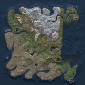 Thumbnail Rust Map: Procedural Map, Size: 4000, Seed: 166652326, 16 Monuments
