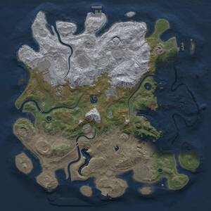 Thumbnail Rust Map: Procedural Map, Size: 4250, Seed: 1335544044, 16 Monuments