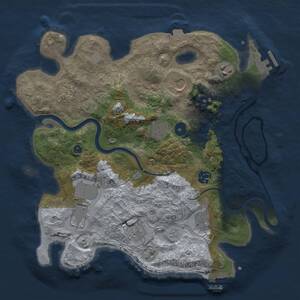 Thumbnail Rust Map: Procedural Map, Size: 3500, Seed: 231396, 15 Monuments