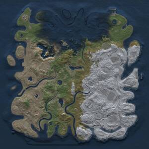 Thumbnail Rust Map: Procedural Map, Size: 4500, Seed: 288, 16 Monuments