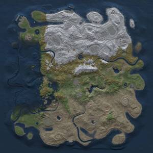 Thumbnail Rust Map: Procedural Map, Size: 4500, Seed: 199921634, 17 Monuments