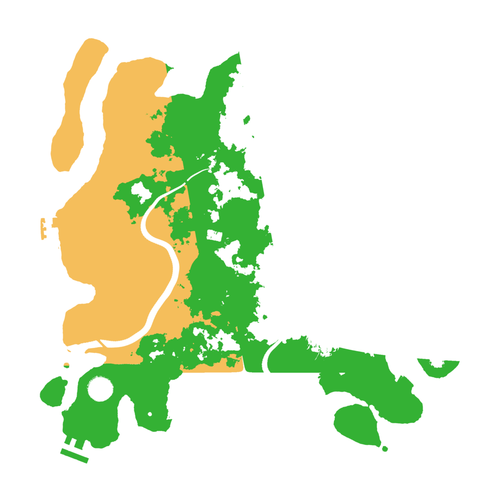 Biome Rust Map: Procedural Map, Size: 3500, Seed: 500315540
