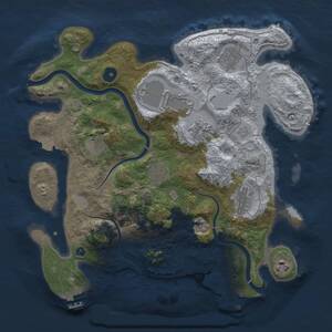 Thumbnail Rust Map: Procedural Map, Size: 3500, Seed: 165131512, 14 Monuments