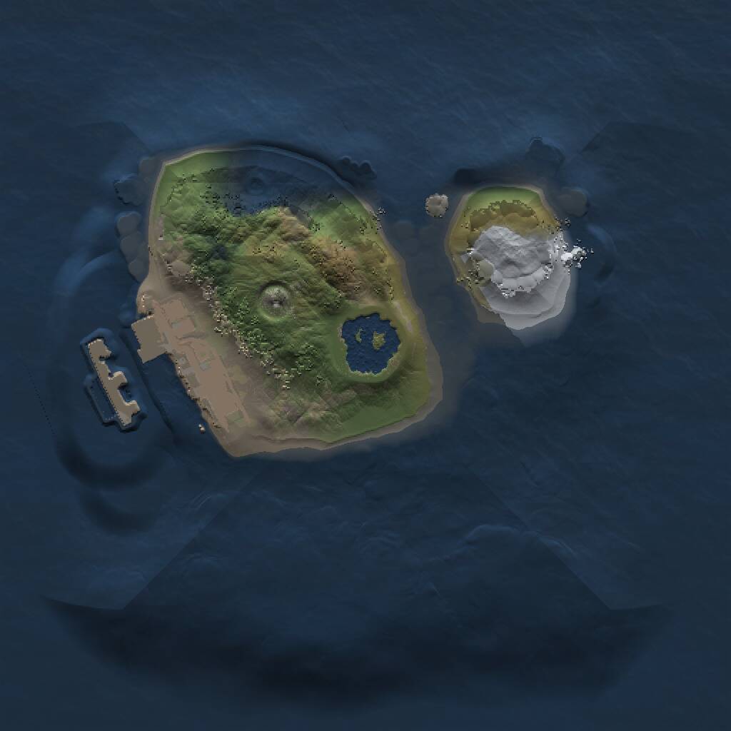 Rust Map: Procedural Map, Size: 1250, Seed: 27272727, 2 Monuments