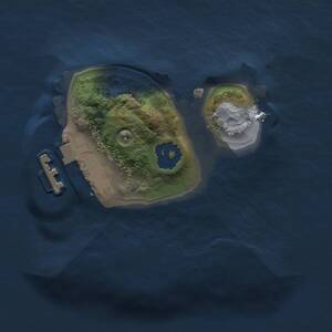 Thumbnail Rust Map: Procedural Map, Size: 1250, Seed: 27272727, 2 Monuments