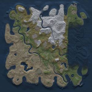 Thumbnail Rust Map: Procedural Map, Size: 4500, Seed: 570658613, 17 Monuments