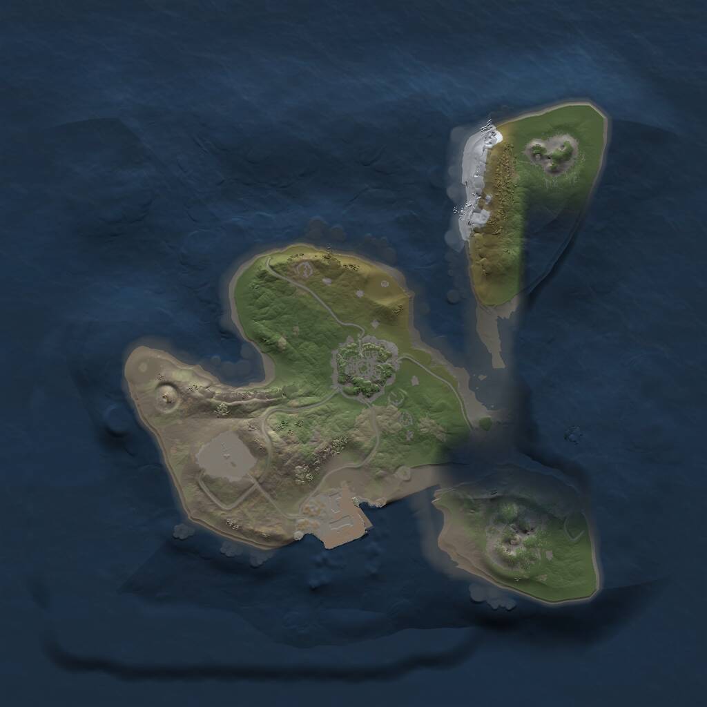 Rust Map: Procedural Map, Size: 1600, Seed: 1432102789, 2 Monuments
