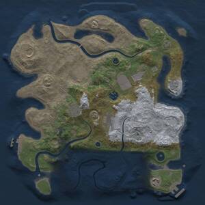 Thumbnail Rust Map: Procedural Map, Size: 3500, Seed: 461384166, 14 Monuments