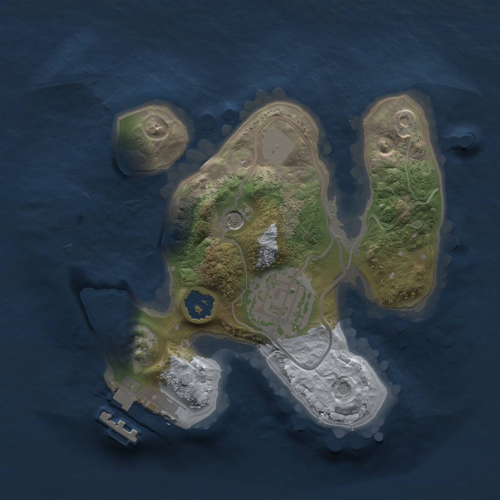 Rust Map: Procedural Map, Size: 1750, Seed: 1244169424, 4 Monuments