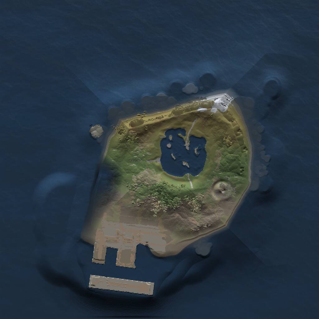 Rust Map: Procedural Map, Size: 1000, Seed: 158232936, 3 Monuments