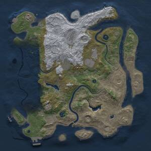 Thumbnail Rust Map: Procedural Map, Size: 4000, Seed: 86292, 14 Monuments