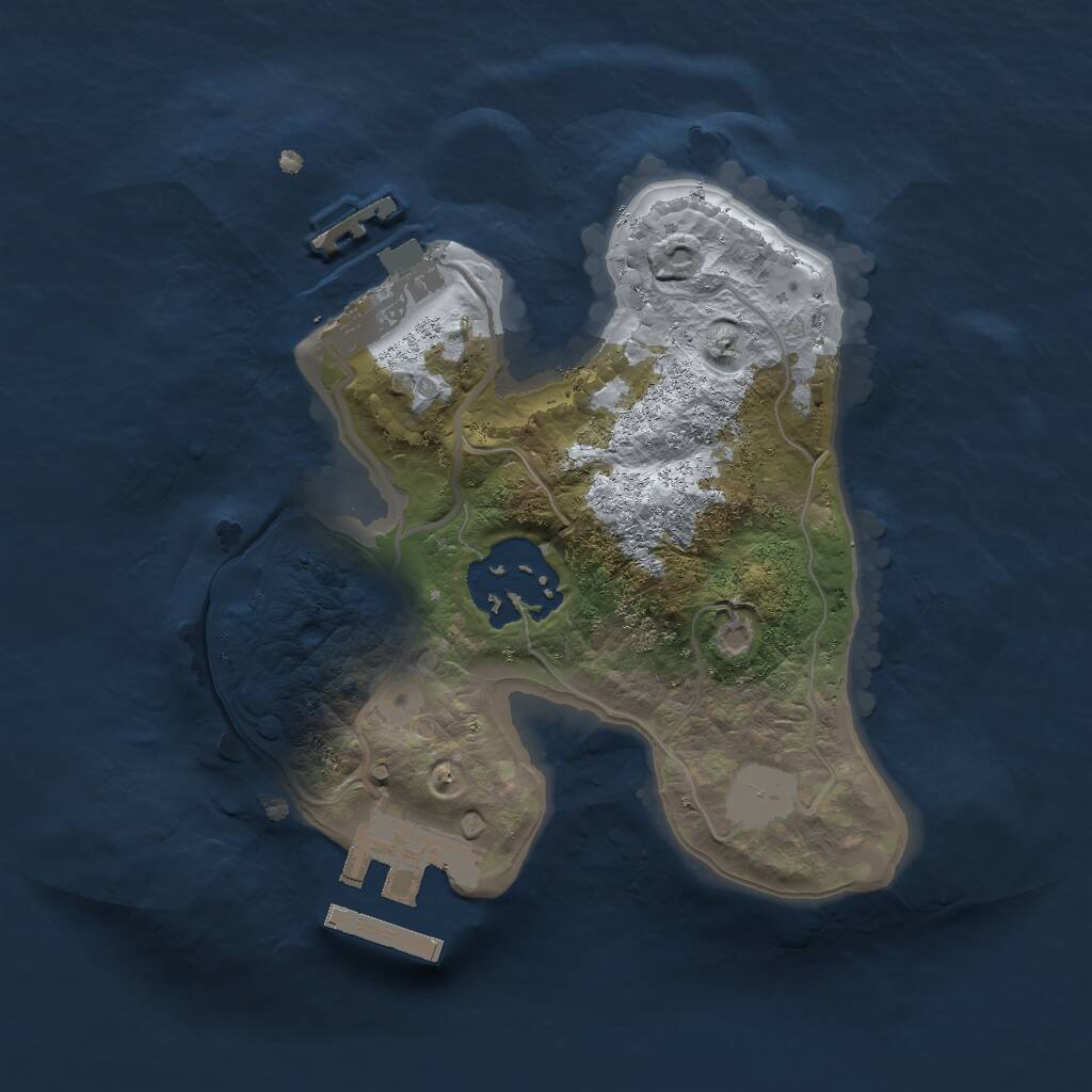 Rust Map: Procedural Map, Size: 1850, Seed: 1981694572, 4 Monuments