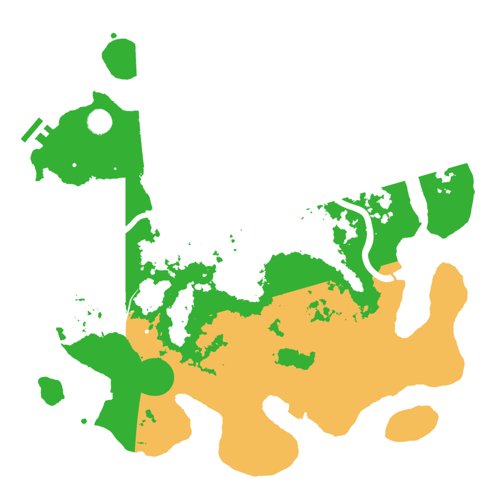 Biome Rust Map: Procedural Map, Size: 3600, Seed: 125543