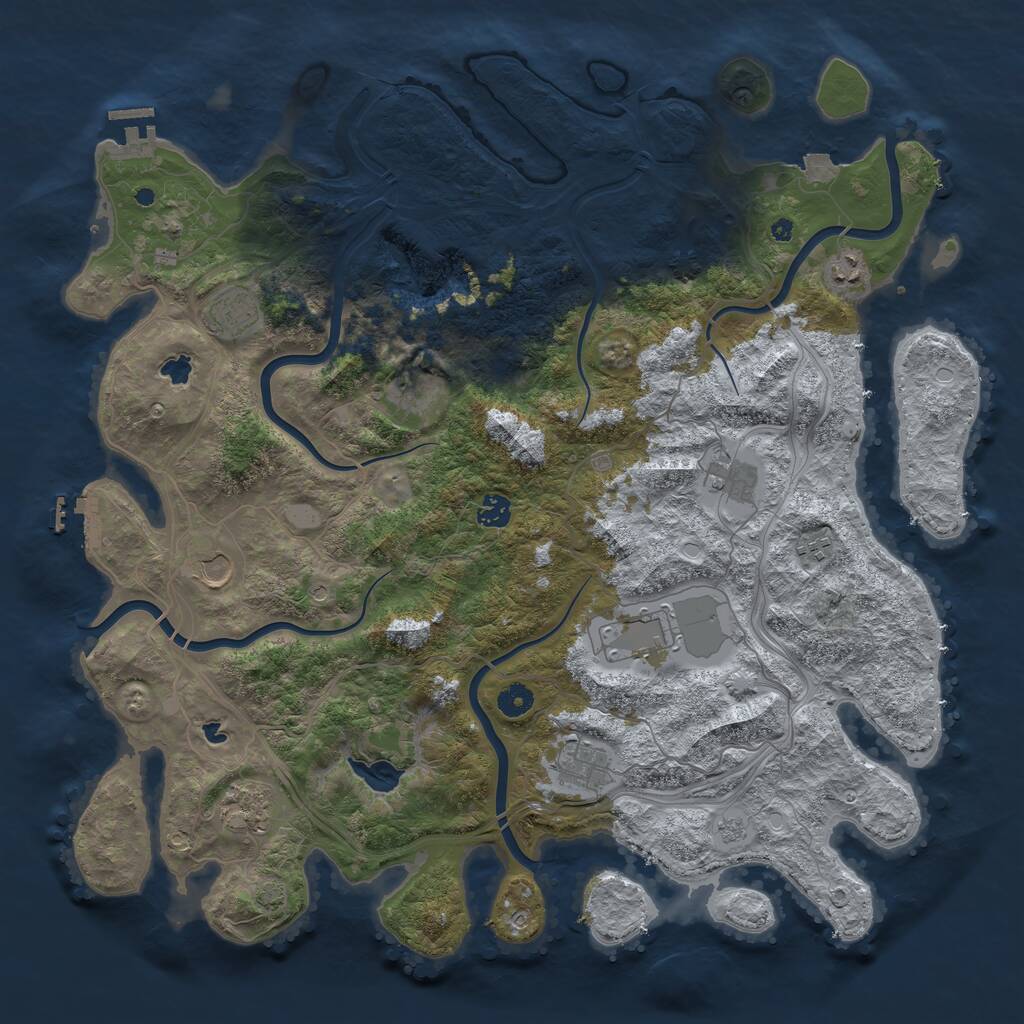 Rust Map: Procedural Map, Size: 4500, Seed: 1797419467, 16 Monuments