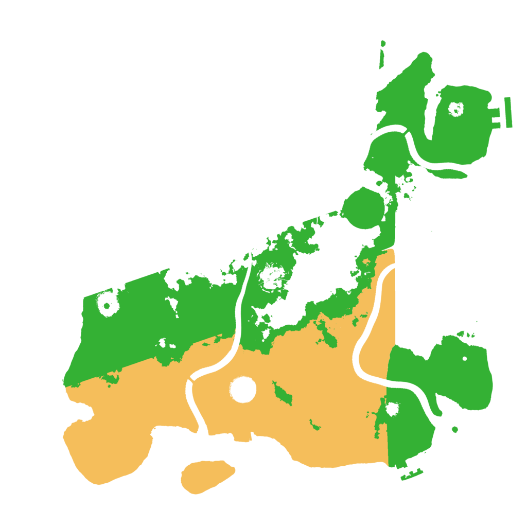 Biome Rust Map: Procedural Map, Size: 3500, Seed: 4008525