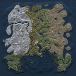 Thumbnail Rust Map: Procedural Map, Size: 4500, Seed: 1553252866, 15 Monuments
