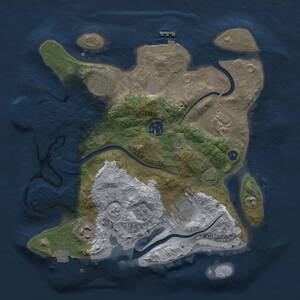 Thumbnail Rust Map: Procedural Map, Size: 3000, Seed: 1321247312, 12 Monuments