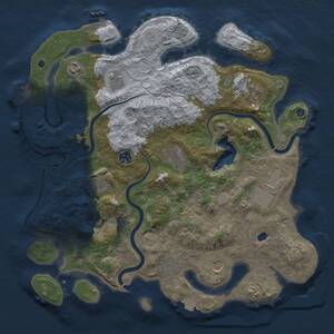 Thumbnail Rust Map: Procedural Map, Size: 4000, Seed: 560862880, 16 Monuments
