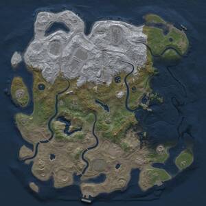 Thumbnail Rust Map: Procedural Map, Size: 4500, Seed: 602829141, 17 Monuments