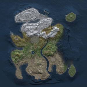 Thumbnail Rust Map: Procedural Map, Size: 2500, Seed: 1992502841, 7 Monuments