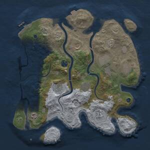 Thumbnail Rust Map: Procedural Map, Size: 3500, Seed: 92837509, 14 Monuments