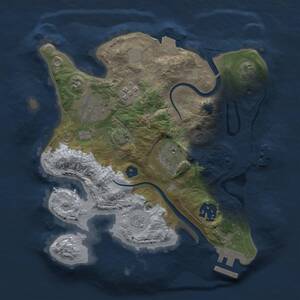 Thumbnail Rust Map: Procedural Map, Size: 2500, Seed: 581687682, 10 Monuments