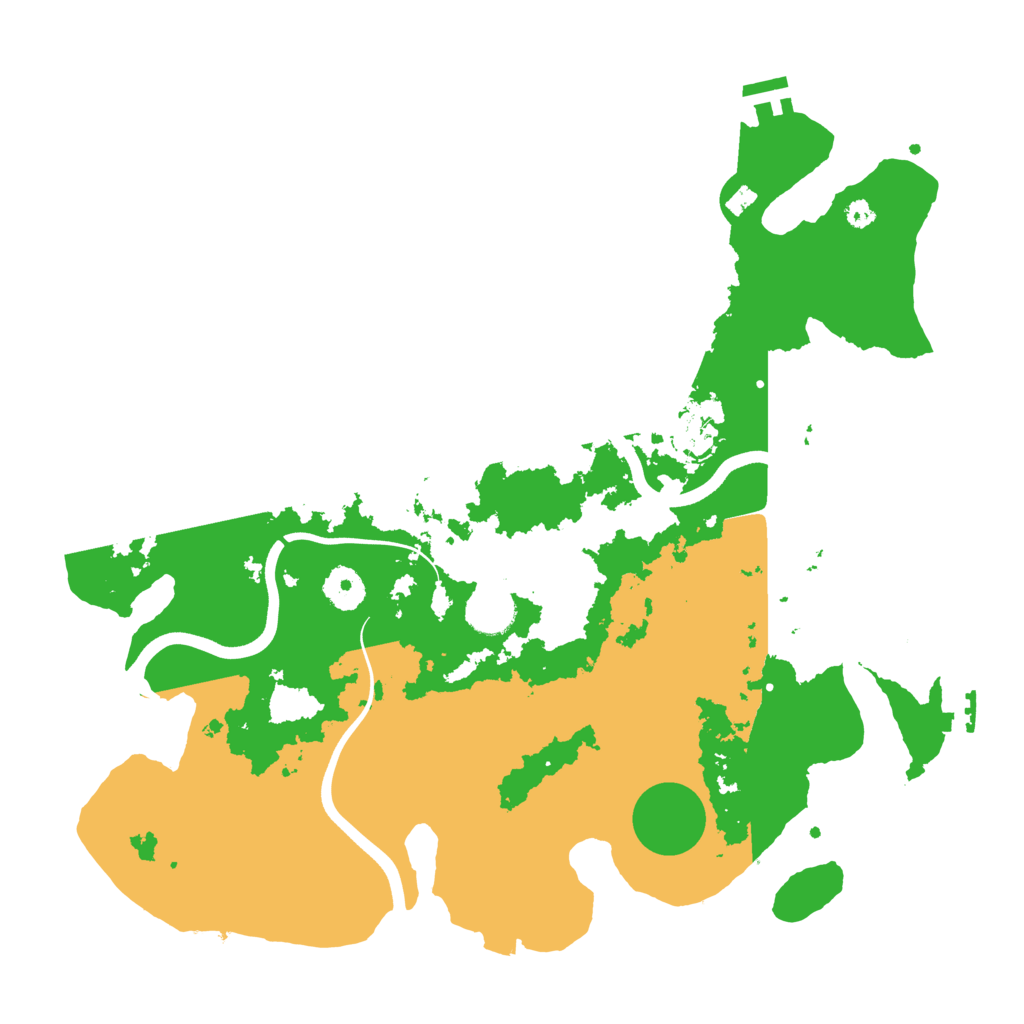 Biome Rust Map: Procedural Map, Size: 3700, Seed: 989969