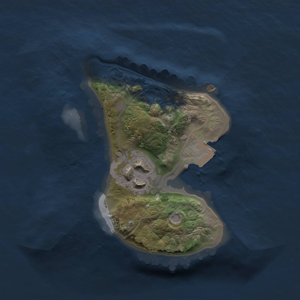 Rust Map: Procedural Map, Size: 1500, Seed: 10651, 2 Monuments