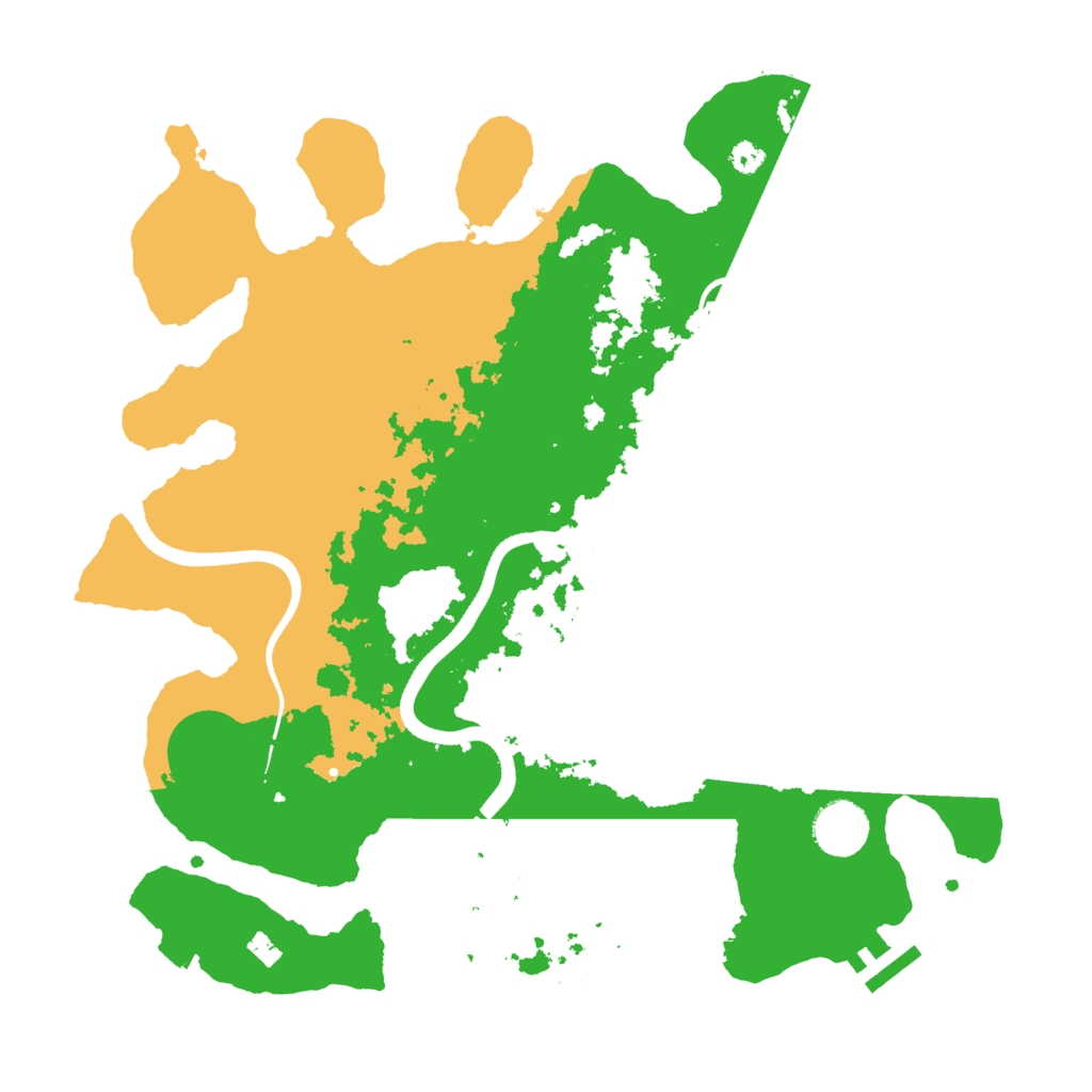 Biome Rust Map: Procedural Map, Size: 3500, Seed: 13563