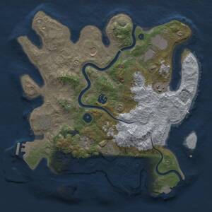 Thumbnail Rust Map: Procedural Map, Size: 3500, Seed: 1732210172, 13 Monuments