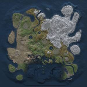 Thumbnail Rust Map: Procedural Map, Size: 3500, Seed: 1043629425, 15 Monuments