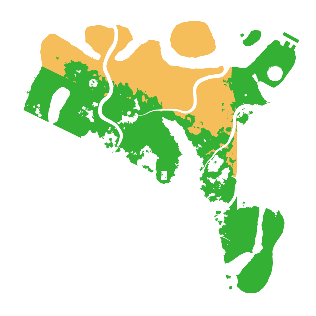 Biome Rust Map: Procedural Map, Size: 3700, Seed: 667631562