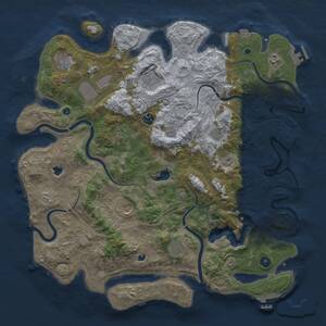 Thumbnail Rust Map: Procedural Map, Size: 4500, Seed: 2018295034, 16 Monuments