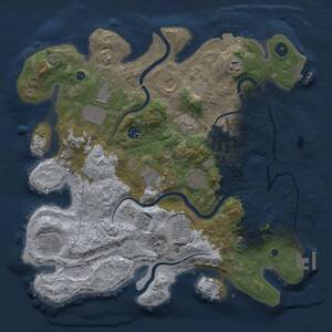 Thumbnail Rust Map: Procedural Map, Size: 3750, Seed: 2032581299, 15 Monuments