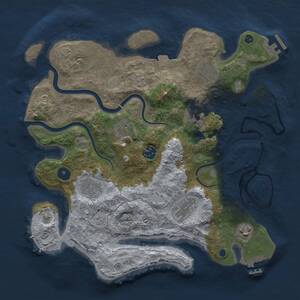 Thumbnail Rust Map: Procedural Map, Size: 3500, Seed: 1637, 14 Monuments