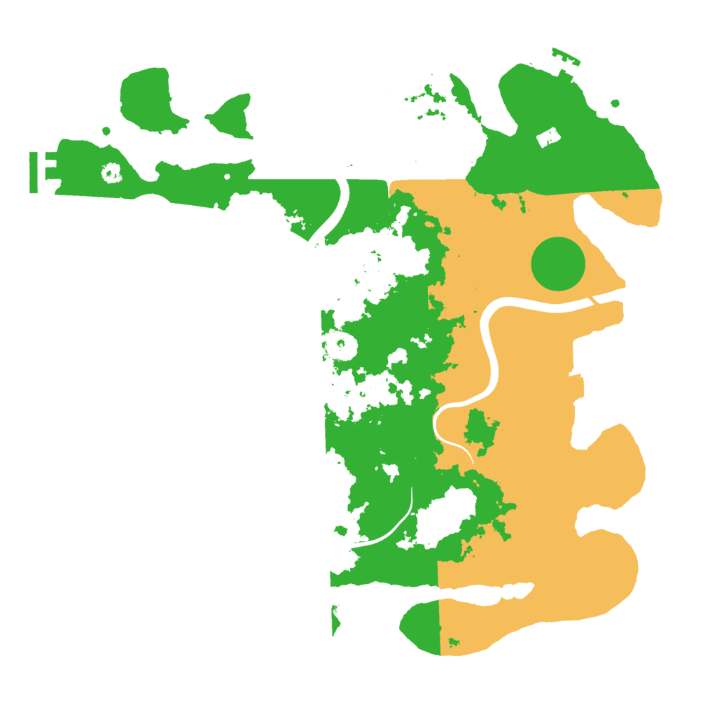 Biome Rust Map: Procedural Map, Size: 3500, Seed: 260757707