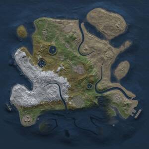 Thumbnail Rust Map: Procedural Map, Size: 3000, Seed: 18338, 12 Monuments