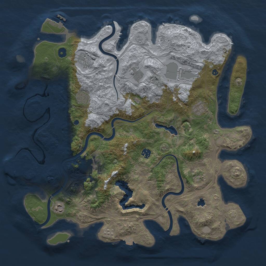 Rust Map: Procedural Map, Size: 4301, Seed: 20260702, 16 Monuments