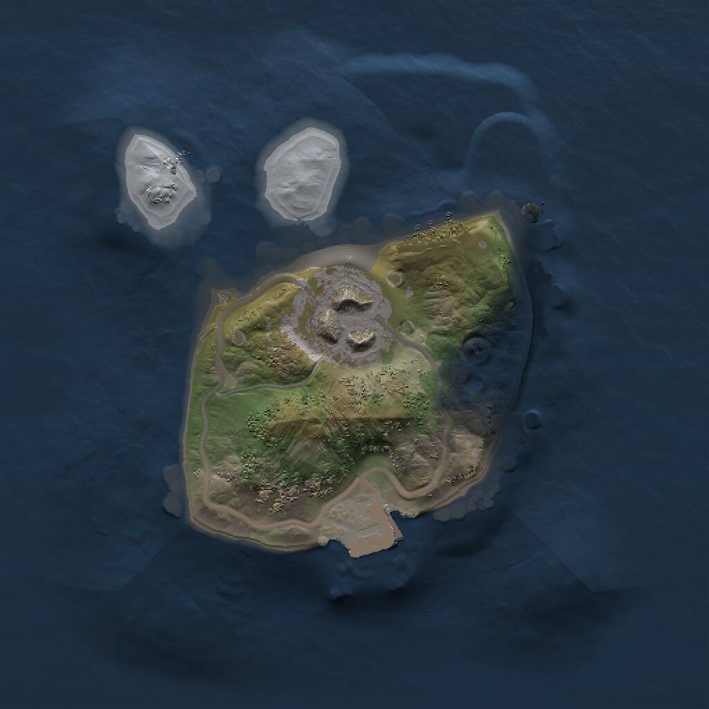 Rust Map: Procedural Map, Size: 1500, Seed: 636758032, 2 Monuments