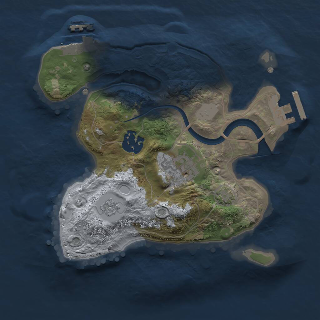 Rust Map: Procedural Map, Size: 2200, Seed: 4525435, 7 Monuments
